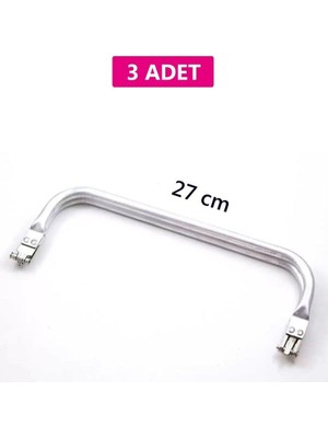 Aesco Gizli Metal Çanta Bursu – 3 Adet - 27 cm - Metal Çanta Aparatı Çanta Aksesuarı