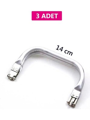 Aesco Gizli Metal Çanta Bursu – 3 Adet - 14 cm - Metal Çanta Aparatı Çanta Aksesuarı