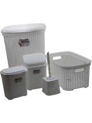 Aesco Petek 5 Li Banyo Çeyiz Seti ROYALEKS-MRD307-DV