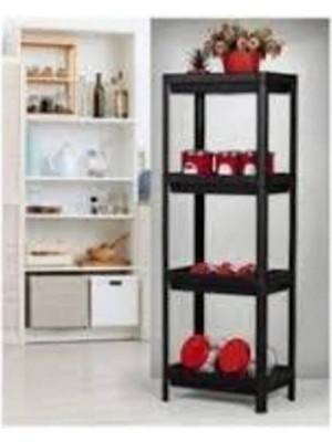 Aesco Shelf Unit Raf Ünitesi Siyah Renk 4 Katlı ROYALEKS-81414