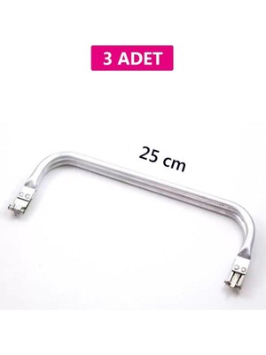Aesco Gizli Metal Çanta Bursu – 3 Adet - 25 cm - Metal Çanta Aparatı Çanta Aksesuarı