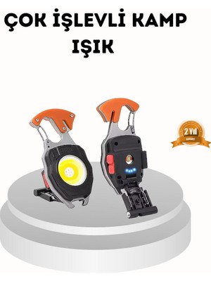 Northcity Çok Amaçlı Mini Fener – Güvenlik Düdüklü, Şişe Açacağı ve USB Şarjlı Kompakt Tasarım