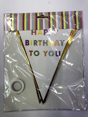 Aesco Mey Ithalat® Happy Birthday To You Flama Bayrak Süsü