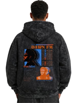 Sevbano The Weeknd Rapper Şarkıcı Baskılı Unisex Oversize Yıkamalı Premium Hoodie Sweatshirt