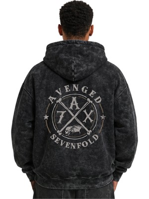 Sevbano Avenged Sevenfold Rock Metal Müzik Grubu Baskılı Unisex Oversize Yıkamalı Premium Hoodie Sweatshirt