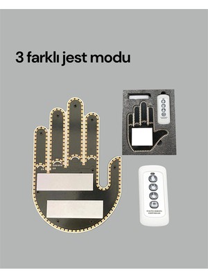 Uravas Store Kablosuz Kumandalı LED Jest Işığı – 3 Modlu Araba Arkası Mesaj Işığı, 203 LED Ile Yüksek Parlaklık