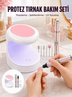 tp 20.000 Rpm Tırnak Matkabı + Mini LED Oje Kurutma Cihazı Seti Yeni Nesil - Lisinya