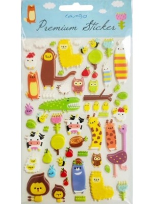 tp Puf Stickers Hayvanlar
