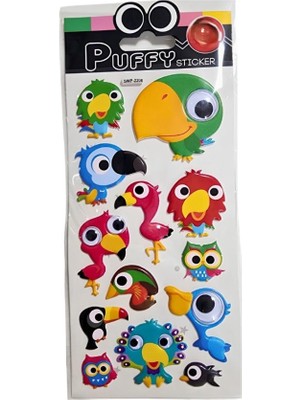 tp Oynar Gözlü Stickers Papağanlar