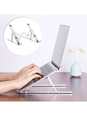 River World Buffer Ayarlanabilir Dizüstü Destek Tabanı Tamamen Katlanabilir Taşınabilir Laptop Yükseltici