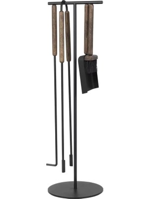 Blomus Ashı 5 Parça Şömine Seti Kahverengi Ø22 cm
