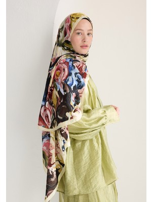 Fresh Scarfs Rosie Floş Viskon Şal Tereyağı