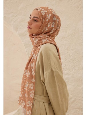 Fresh Scarfs Papatya Desen Rami Şal Şeftali