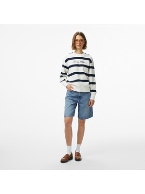 Tommy Hilfiger Denim Lana Bermuda Kadın 5 Cepli Mavi Şort