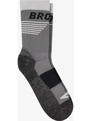 Brooks High Point Crew Unisex Siyah/gri Koşu Çorabı