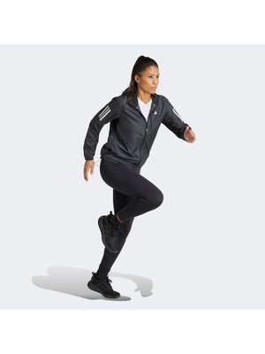 Adidas Own The Run 3 Kadın Siyah Koşu Ceketi