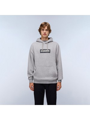 Napapijri B-Box Logo Erkek Gri Sweatshirt