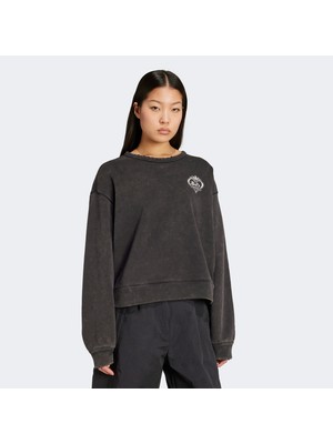 Adidas Buffy Cre Kadın Siyah Sweatshirt