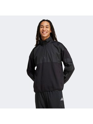 Adidas City Tech Utility Half Zip   Erkek Siyah Sweatshirt