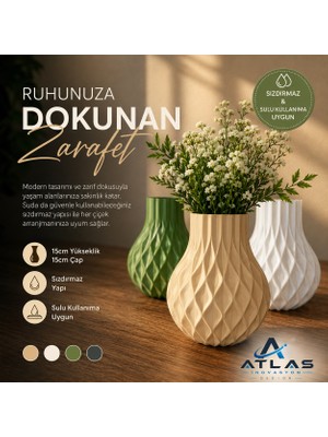Zarif Dokulu Dekoratif Vazo – Modern ve Şık Yaşam Alanları Için