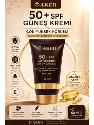 Aker 50+ Spf Güneş Kremi 50 ml