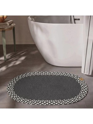 Cool Halı Glenn Oval Banyo Paspası El Dokuma Örgü Bohem Sahil Evi Yazlık Dekorasyonu Duş Önü Kapı Önü Paspası