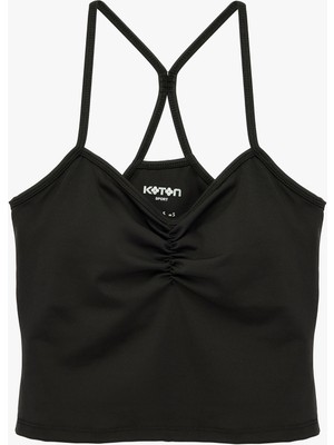 Koton Slim Fit Ip Askılı Sırt Detaylı Spor Bluz