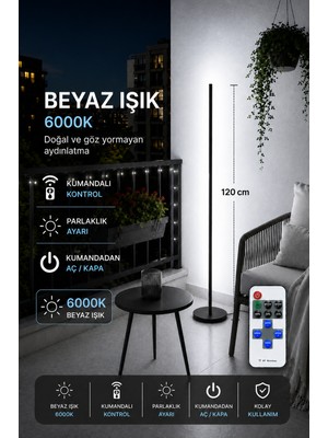 Neeko Lumına Orjinal Beyaz 6000K Kumandalı Lambader