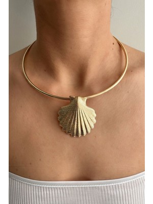 Bacc Gold Deniz Kabuğu Choker Kolye
