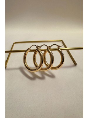 Bacc Gold 3 Lü Halka Küpe