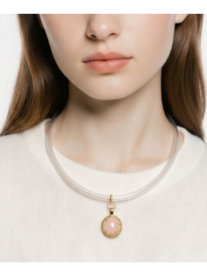 Dilhan Atlay Pembe Kuvars Choker Kolye,