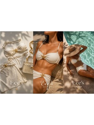 Ece's Design Kadın Deniz Yıldızı Desenli Bikini Takımı MY1004