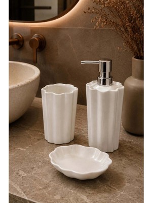 İrya Scallop 3 Parça Banyo Aksesuar Seti Portabella
