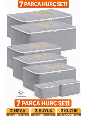 Umbellatum Hurç Organizer Seti 7 Parça | 2 Mega 3 Büyük 2 Küçük | Baza Altı & Dolap Içi Düzenleyici