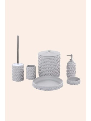 İrya Lindy 5 Parça Banyo Seti Gri