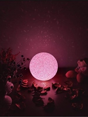 PremiumPort Orvessa Renkli Renk Değiştiren Dolunay Yıldız Saçan LED Gece Lambası Masa ve Gece Lambası