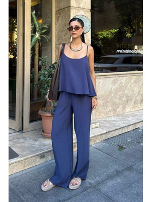 Bejna Kadın Ayarlanabilir Askılı Bluz Pantolon Modal Touch Alt Üst Takım