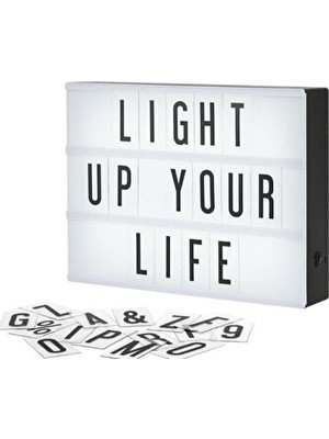 PremiumPort Orvessa LED Işıklı Mesaj Panosu, Kendi Mesajınızı Yazın Masa ve Gece Lambası