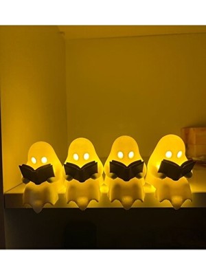 Vaelmont Hayalet Temalı Kitap Okuma Gece Lambası, Dekoratif ve LED Işık Masa ve Gece Lambası