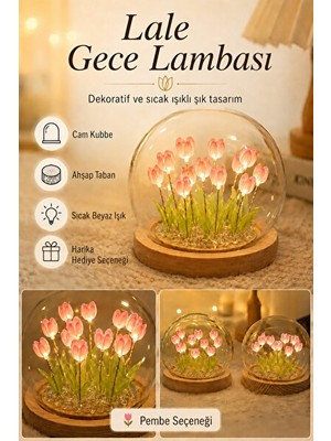 Orvessa Dıy Lale Tasarımlı Kendin Yap Dekoratif Çiçek Lambası Masa ve Gece Lambası
