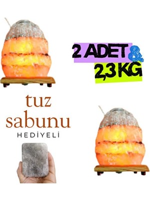 Teknotrust Orvessa Doğal Kaya Tuzu Masa Lambası - 2,3 kg Masa ve Gece Lambası