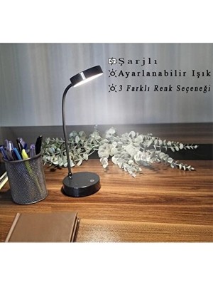 PremiumPort Orvessa Siyah Renkli Dimlenebilir Masa Lambası Masa ve Gece Lambası