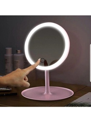 Normadia Vaelmont USB Bağlantılı Dokunmatik Yuvarlak Makyaj Aynası ve LED Işıklandırma Masa ve Gece Lambası