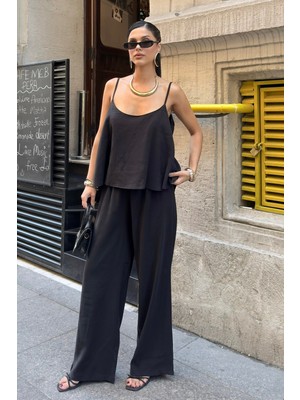 Bejna Kadın Ayarlanabilir Askılı Bluz Pantolon Modal Touch Alt Üst Takım