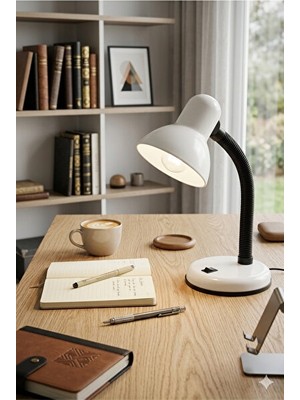 Orvessa Yön Ayarlı Modern Beyaz Masa Lambası, Ofis ve Çalışma Için Ideal Masa ve Gece Lambası