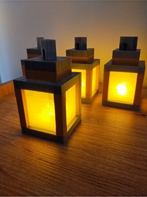 Normadia Vaelmont Minecraft Temalı Ledli Fener Masa Lambası ile Eğlence Masa ve Gece Lambası