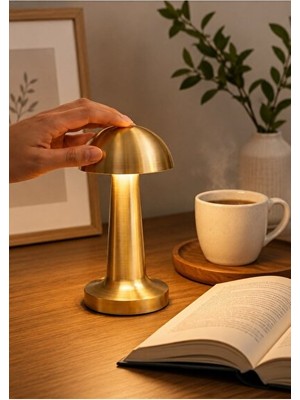 Orvessa Modern Mantar Şekilli LED Dekoratif Masa Lambası Masa ve Gece Lambası