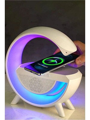 Vaelmont Çok Fonksiyonlu Kablosuz Şarjlı Bluetooth Hoparlör ve Saatli Müzik Çalar