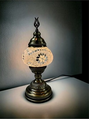 Orvessa Otantik Osmanlı Mozaik Desenli Masaüstü Lamba Masa ve Gece Lambası