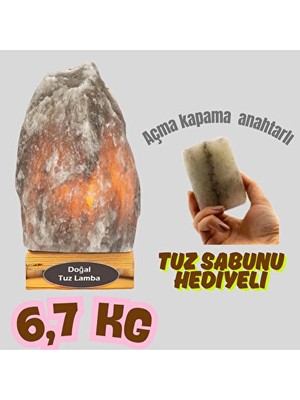 Teknotrust Orvessa Doğal Çankırı Kaya Tuz Lambası, ve Estetik Atmosfer Masa ve Gece Lambası
